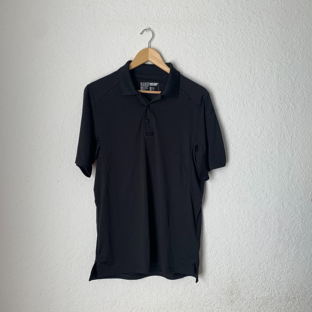 5.11 Helios Short Sleeve Black Polo Shirt